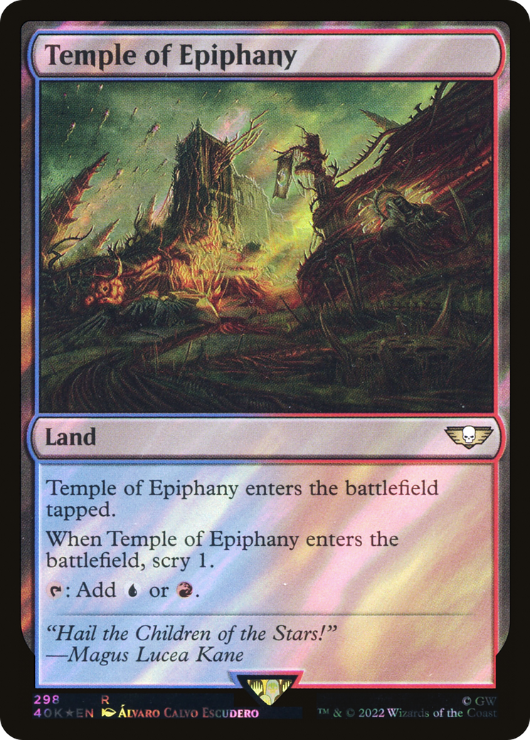 Temple of Epiphany (40K-298★) - Warhammer 40,000 Commander Foil - Premium MTG Single from Wizards of the Coast - Just $0.25! Shop now at Game Crave Tournament Store