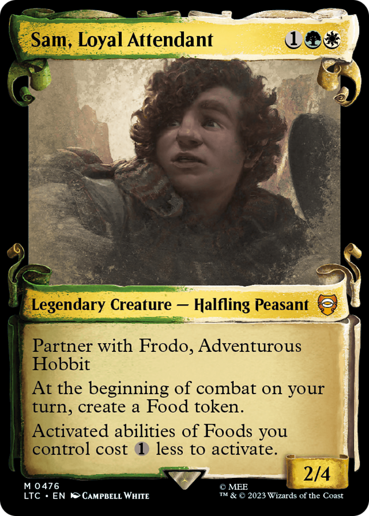 Sam, Loyal Attendant (LTC-476) - Tales of Middle-earth Commander: (Showcase) - Premium MTG Single from Wizards of the Coast - Just $4.12! Shop now at Game Crave Tournament Store