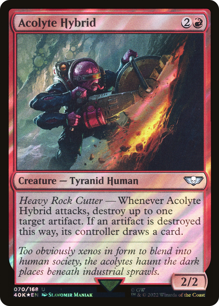 Acolyte Hybrid (40K-70★) - Warhammer 40,000 Commander Foil - Premium MTG Single from Wizards of the Coast - Just $0.08! Shop now at Game Crave Tournament Store