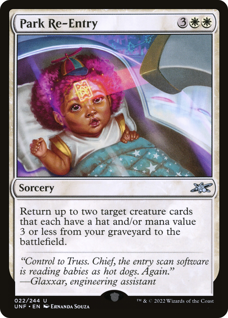 Park Re-Entry (UNF-022) - Unfinity Foil - Premium MTG Single from Wizards of the Coast - Just $0.08! Shop now at Game Crave Tournament Store