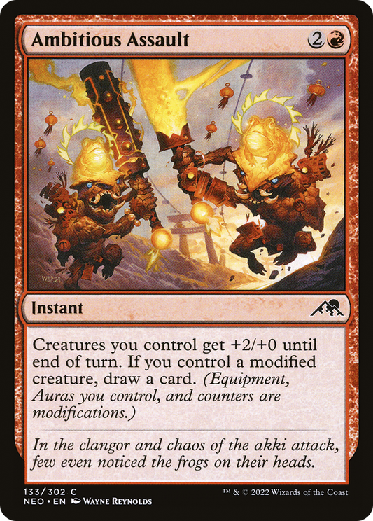 Ambitious Assault (NEO-133) - Kamigawa: Neon Dynasty - Premium MTG Single from Wizards of the Coast - Just $0.25! Shop now at Game Crave Tournament Store