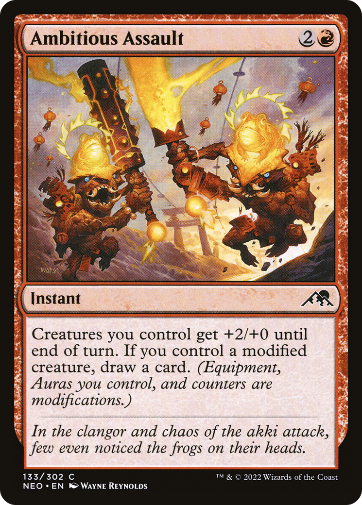 Ambitious Assault (NEO-133) - Kamigawa: Neon Dynasty Foil - Premium MTG Single from Wizards of the Coast - Just $0.25! Shop now at Game Crave Tournament Store