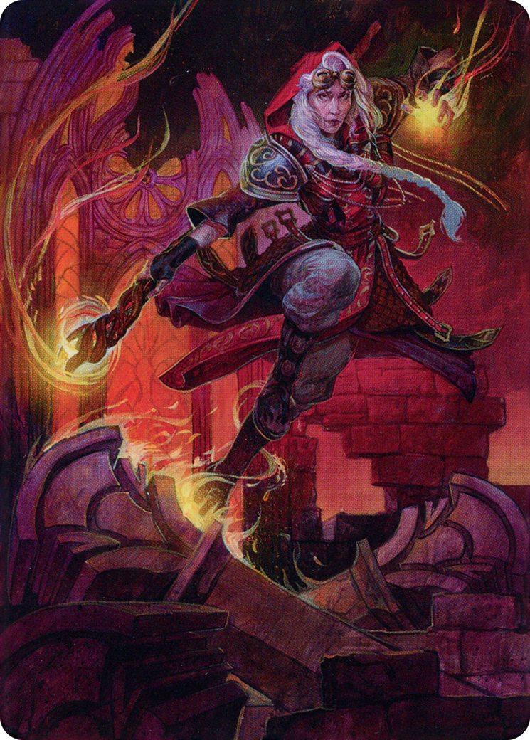 Jaya, Fiery Negotiator // Jaya, Fiery Negotiator (ADMU-035) - Dominaria United Art Series (Borderless) - Premium MTG Single from Wizards of the Coast - Just $0! Shop now at Game Crave Tournament Store
