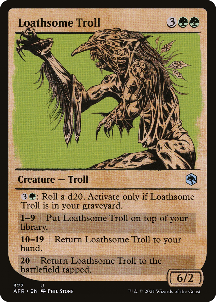 Loathsome Troll (AFR-327) - Adventures in the Forgotten Realms: (Showcase) - Premium MTG Single from Wizards of the Coast - Just $0.25! Shop now at Game Crave Tournament Store