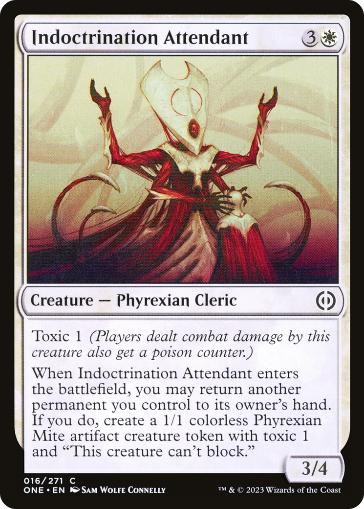 Indoctrination Attendant (ONE-016) - Phyrexia: All Will Be One - Premium MTG Single from Wizards of the Coast - Just $0.25! Shop now at Game Crave Tournament Store