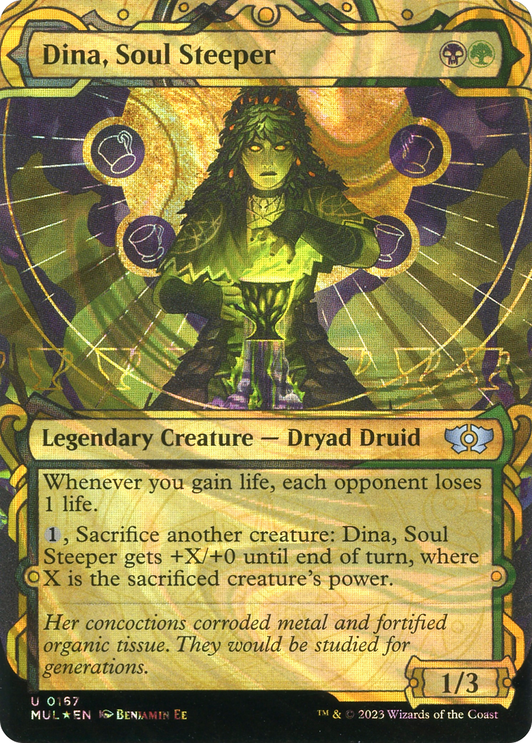 Dina, Soul Steeper (MUL-167) - Multiverse Legends: (Showcase) (Borderless) Foil - Premium MTG Single from Wizards of the Coast - Just $0.88! Shop now at Game Crave Tournament Store