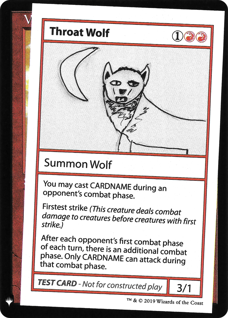 Throat Wolf (CMB1-065) - Mystery Booster Playtest Cards 2019 - Premium MTG Single from Wizards of the Coast - Just $1.38! Shop now at Game Crave Tournament Store