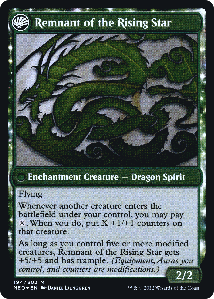 Jugan Defends the Temple // Remnant of the Rising Star (PNEO-194S) - Kamigawa: Neon Dynasty Promos: (fandfc) Foil - Premium MTG Single from Wizards of the Coast - Just $1.01! Shop now at Game Crave Tournament Store