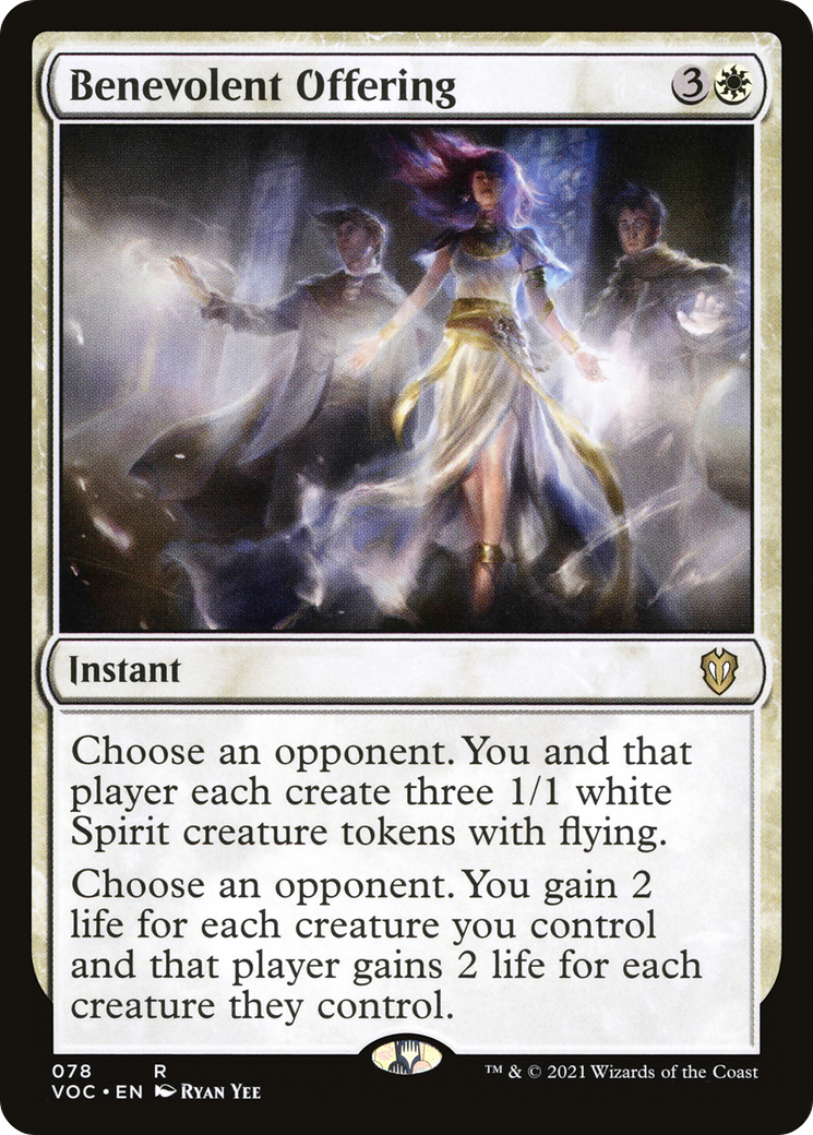 Benevolent Offering (VOC-078) - Crimson Vow Commander - Premium MTG Single from Wizards of the Coast - Just $0.59! Shop now at Game Crave Tournament Store