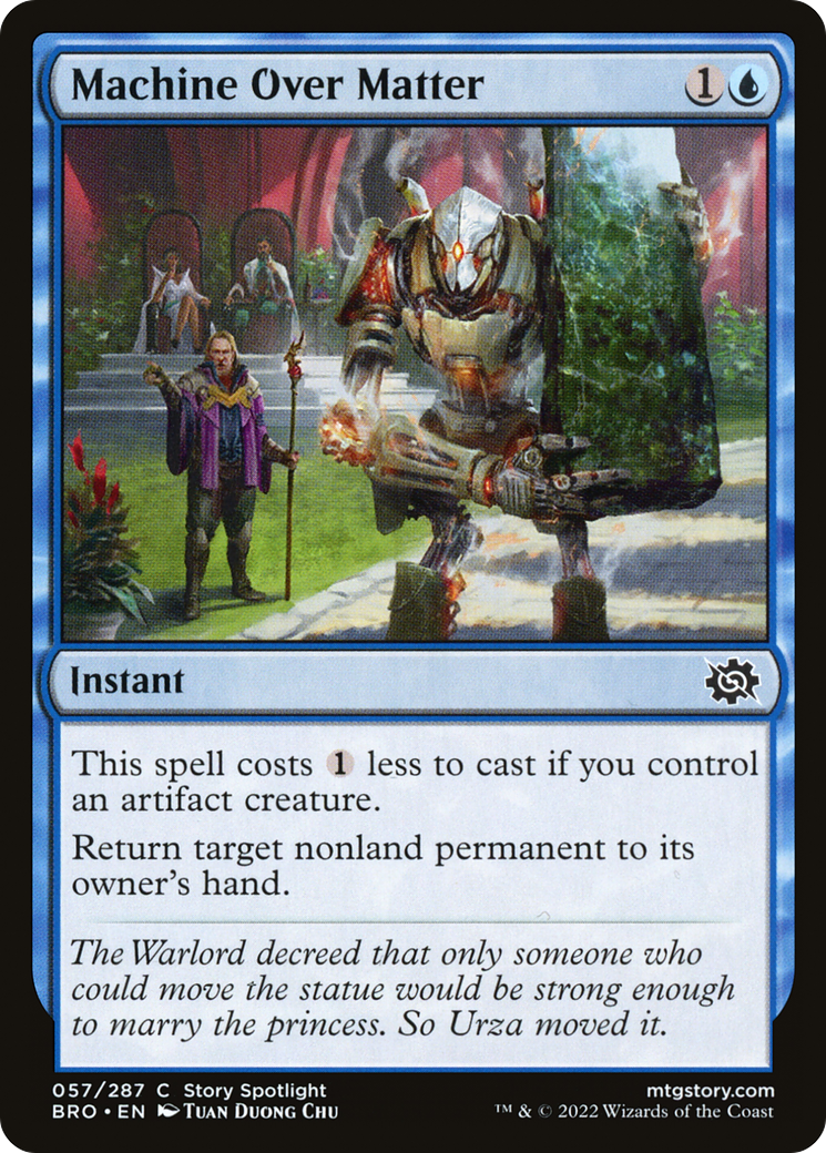 Machine Over Matter (BRO-057) - The Brothers' War - Premium MTG Single from Wizards of the Coast - Just $0.08! Shop now at Game Crave Tournament Store