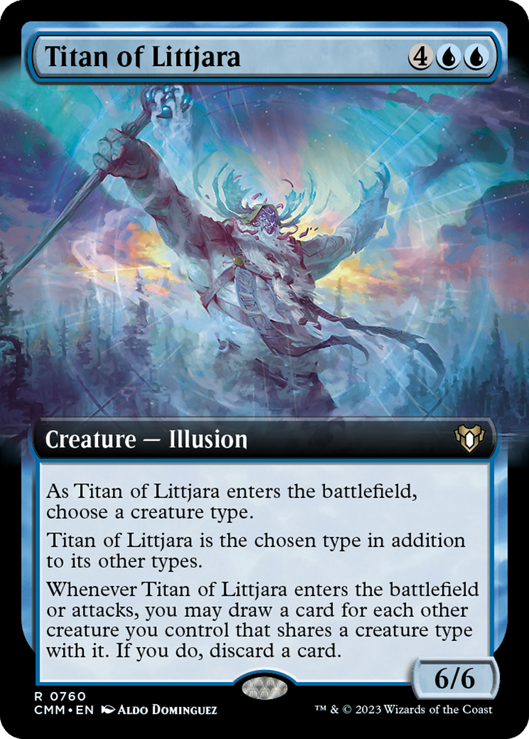 Titan of Littjara (CMM-760) - Commander Masters: (Extended Art) - Premium MTG Single from Wizards of the Coast - Just $1.54! Shop now at Game Crave Tournament Store