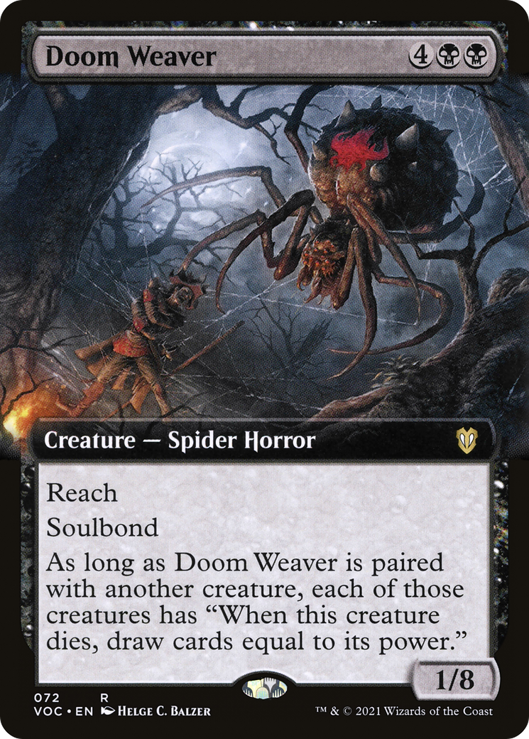 Doom Weaver (VOC-072) - Crimson Vow Commander: (Extended Art) - Premium MTG Single from Wizards of the Coast - Just $0.78! Shop now at Game Crave Tournament Store
