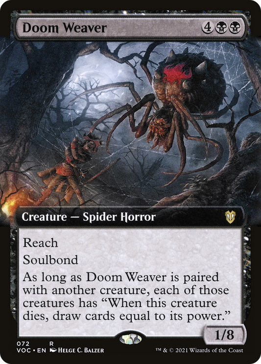 Doom Weaver (VOC-072) - Crimson Vow Commander: (Extended Art) - Premium MTG Single from Wizards of the Coast - Just $0.78! Shop now at Game Crave Tournament Store