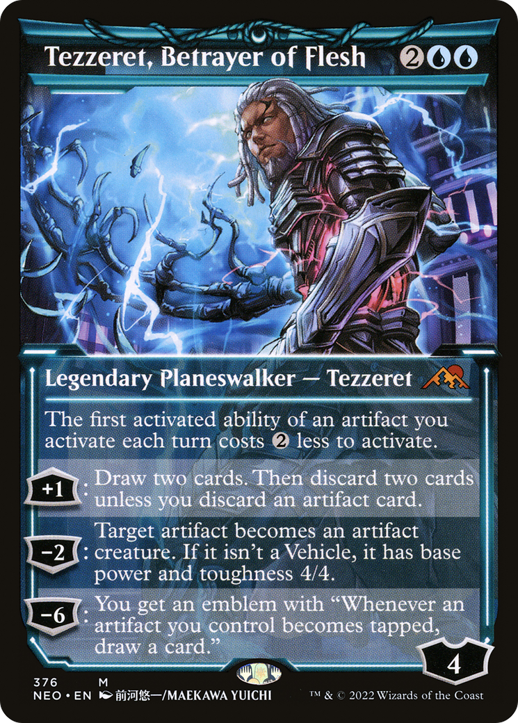 Tezzeret, Betrayer of Flesh (NEO-376) - Kamigawa: Neon Dynasty: (Showcase) - Premium MTG Single from Wizards of the Coast - Just $0.40! Shop now at Game Crave Tournament Store