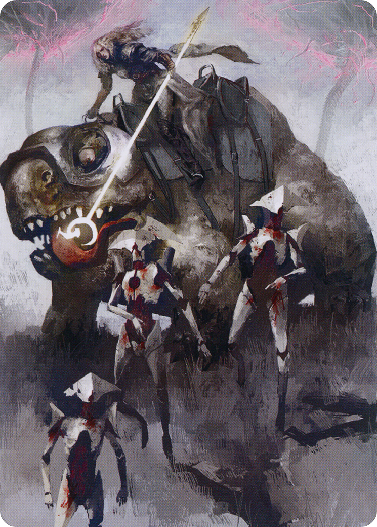 Thalia and The Gitrog Monster // Thalia and The Gitrog Monster (AMOM-065) - March of the Machine Art Series (Borderless) - Premium MTG Single from Wizards of the Coast - Just $0! Shop now at Game Crave Tournament Store