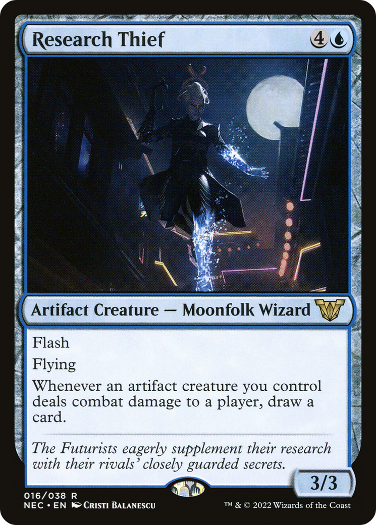 Research Thief (NEC-016) - Neon Dynasty Commander - Premium MTG Single from Wizards of the Coast - Just $0.37! Shop now at Game Crave Tournament Store