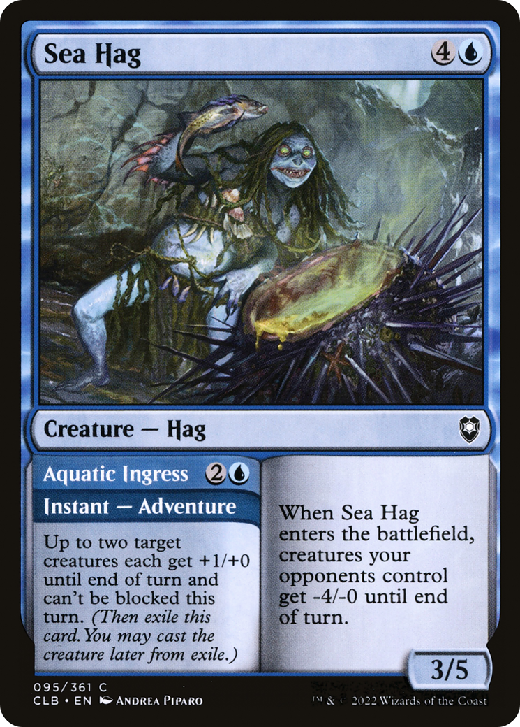 Sea Hag // Aquatic Ingress (CLB-095) - Commander Legends: Battle for Baldur's Gate - Premium MTG Single from Wizards of the Coast - Just $0.08! Shop now at Game Crave Tournament Store