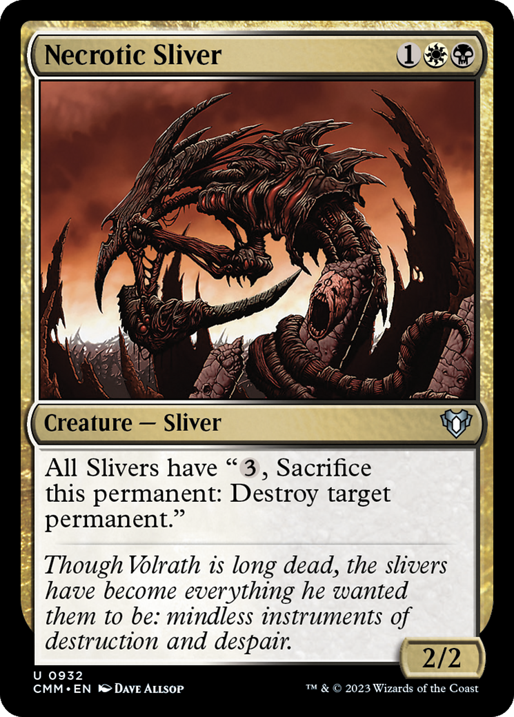 Necrotic Sliver (CMM-932) - Commander Masters - Premium MTG Single from Wizards of the Coast - Just $0.25! Shop now at Game Crave Tournament Store