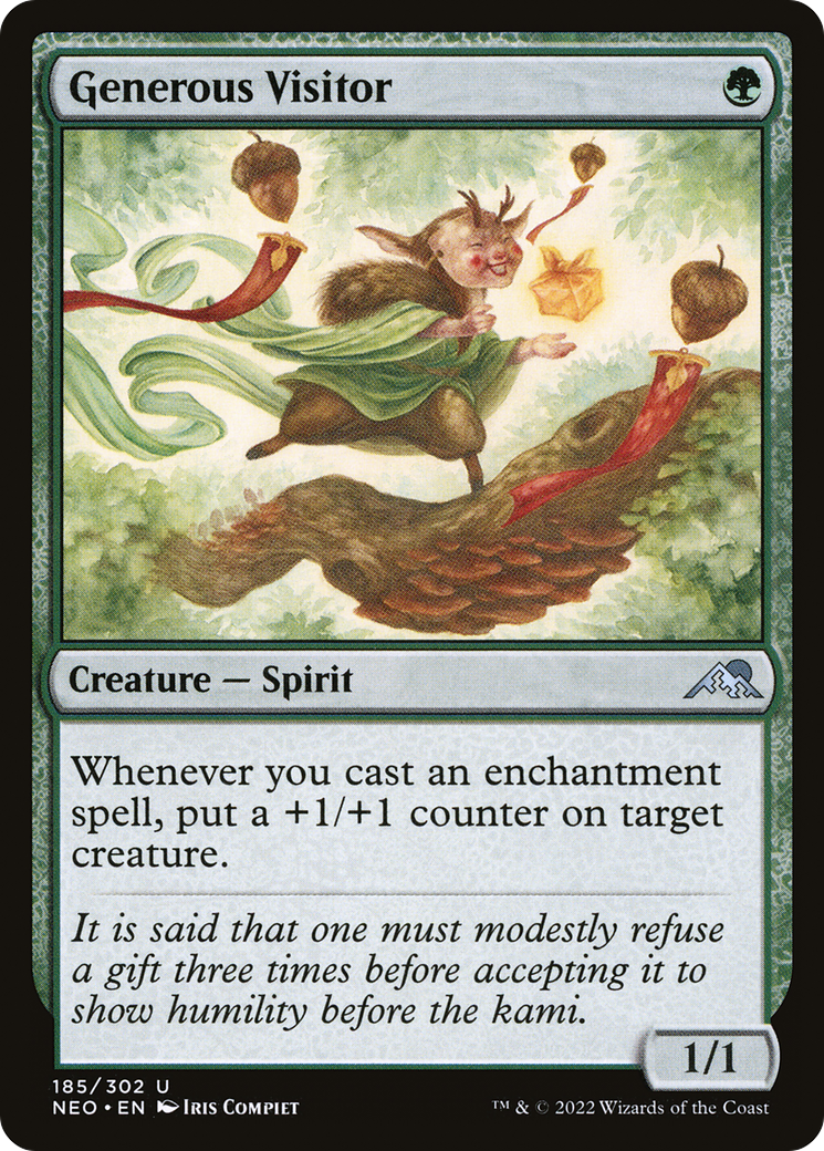 Generous Visitor (NEO-185) - Kamigawa: Neon Dynasty Foil - Premium MTG Single from Wizards of the Coast - Just $0.08! Shop now at Game Crave Tournament Store