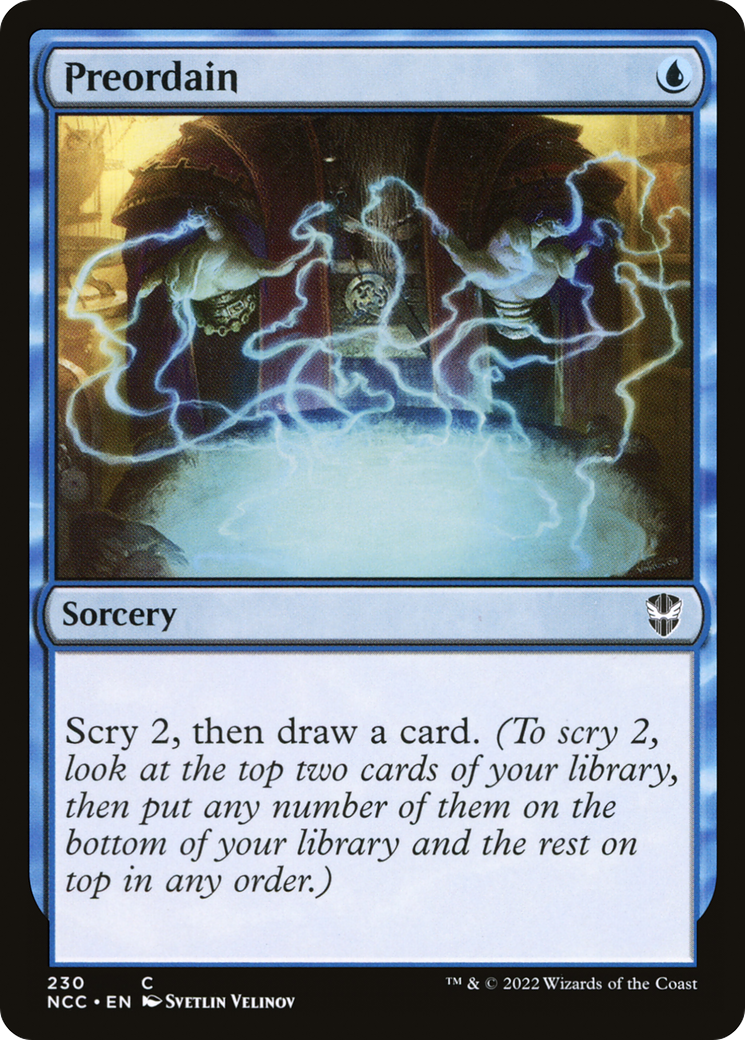Preordain (NCC-230) - New Capenna Commander - Premium MTG Single from Wizards of the Coast - Just $0.74! Shop now at Game Crave Tournament Store