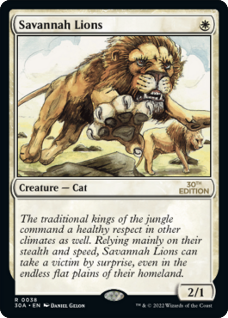 Savannah Lions (30A-038) - 30th Anniversary Edition - Premium MTG Single from Wizards of the Coast - Just $16.26! Shop now at Game Crave Tournament Store