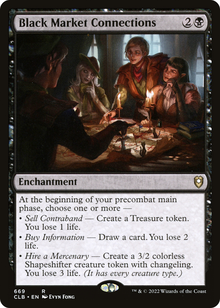 Black Market Connections (CLB-669) - Commander Legends: Battle for Baldur's Gate - Premium MTG Single from Wizards of the Coast - Just $12.67! Shop now at Game Crave Tournament Store