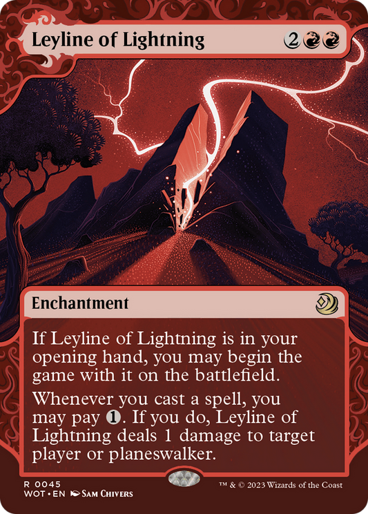 Leyline of Lightning (WOT-045) - Wilds of Eldraine: Enchanting Tales: (Showcase) (Borderless) - Premium MTG Single from Wizards of the Coast - Just $0.08! Shop now at Game Crave Tournament Store