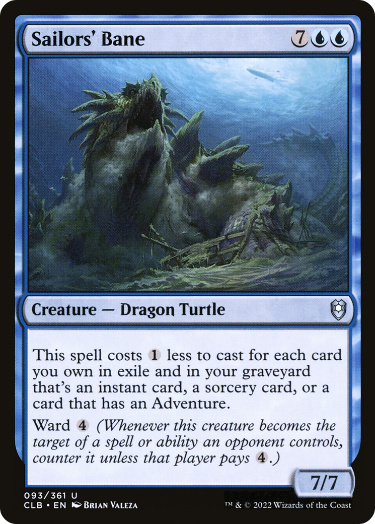 Sailors' Bane (CLB-093) - Commander Legends: Battle for Baldur's Gate - Premium MTG Single from Wizards of the Coast - Just $0.25! Shop now at Game Crave Tournament Store