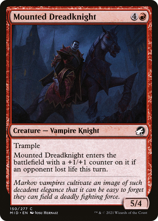 Mounted Dreadknight (MID-150) - Innistrad: Midnight Hunt - Premium MTG Single from Wizards of the Coast - Just $0.08! Shop now at Game Crave Tournament Store