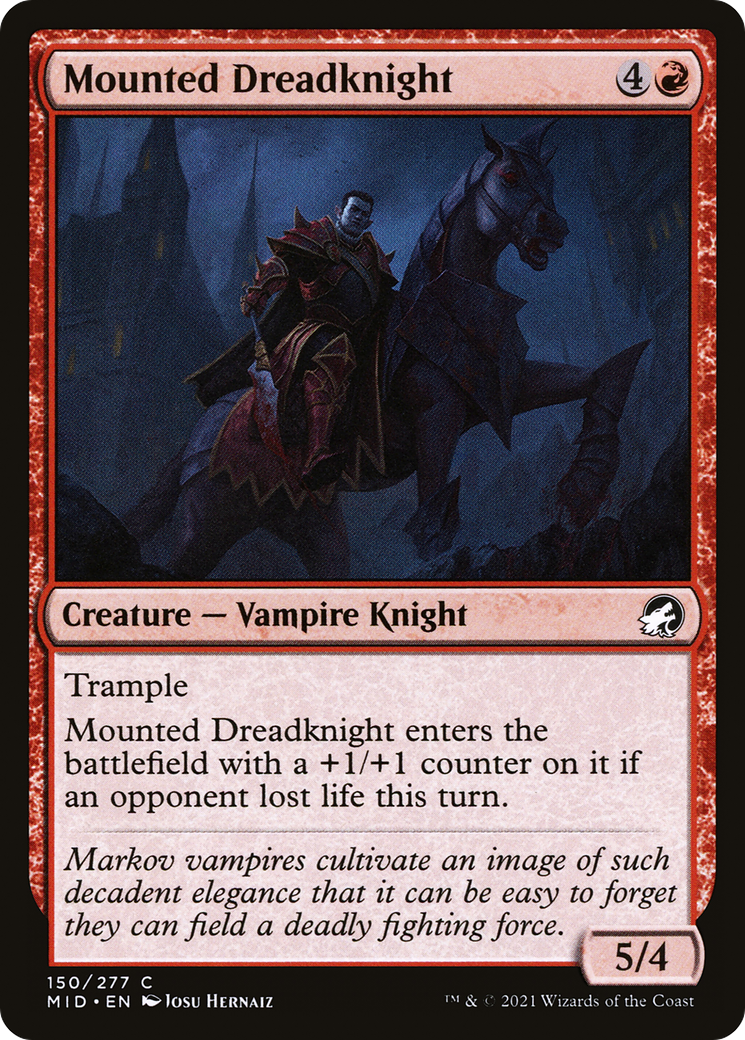 Mounted Dreadknight (MID-150) - Innistrad: Midnight Hunt Foil - Premium MTG Single from Wizards of the Coast - Just $0.08! Shop now at Game Crave Tournament Store