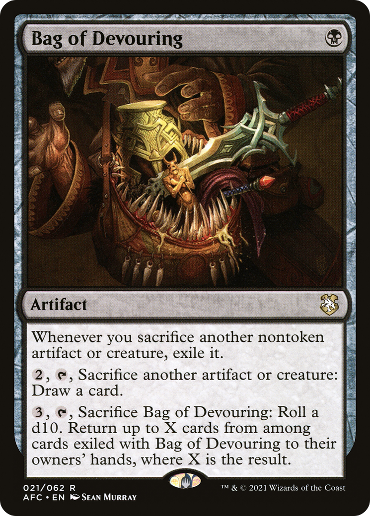 Bag of Devouring (AFC-021) - Forgotten Realms Commander - Premium MTG Single from Wizards of the Coast - Just $0.08! Shop now at Game Crave Tournament Store