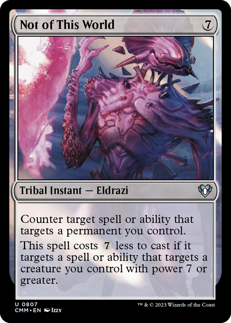 Not of This World (CMM-807) - Commander Masters - Premium MTG Single from Wizards of the Coast - Just $0.99! Shop now at Game Crave Tournament Store