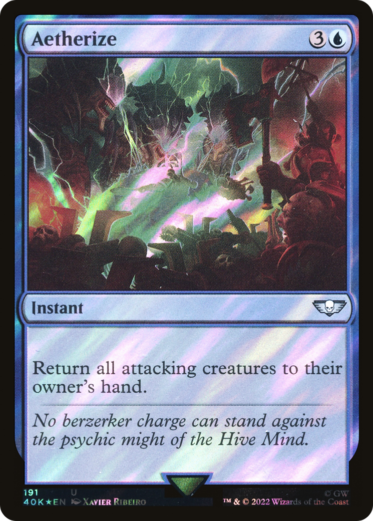 Aetherize (40K-191★) - Warhammer 40,000 Commander Foil - Premium MTG Single from Wizards of the Coast - Just $0.57! Shop now at Game Crave Tournament Store
