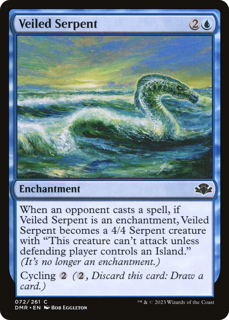 Veiled Serpent (DMR-072) - Dominaria Remastered Foil - Premium MTG Single from Wizards of the Coast - Just $0.08! Shop now at Game Crave Tournament Store