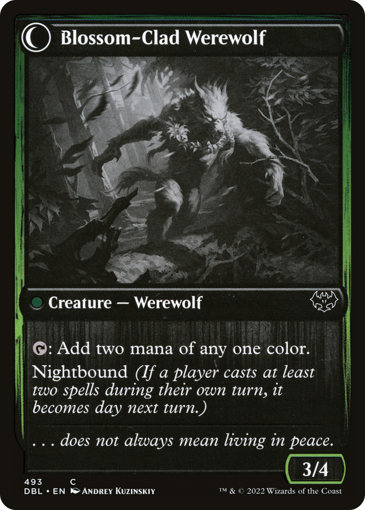 Weaver of Blossoms // Blossom-Clad Werewolf (DBL-493) - Innistrad: Double Feature: (Double Faced Transform) Foil - Premium MTG Single from Wizards of the Coast - Just $0.39! Shop now at Game Crave Tournament Store