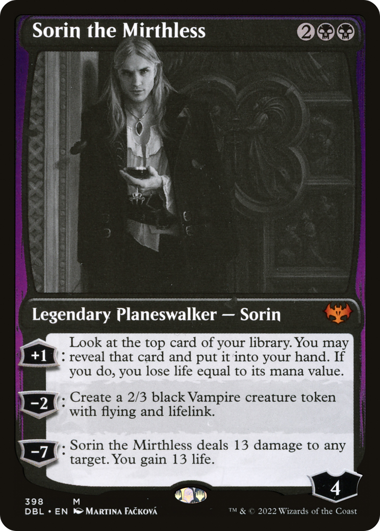 Sorin the Mirthless (DBL-398) - Innistrad: Double Feature - Premium MTG Single from Wizards of the Coast - Just $1! Shop now at Game Crave Tournament Store