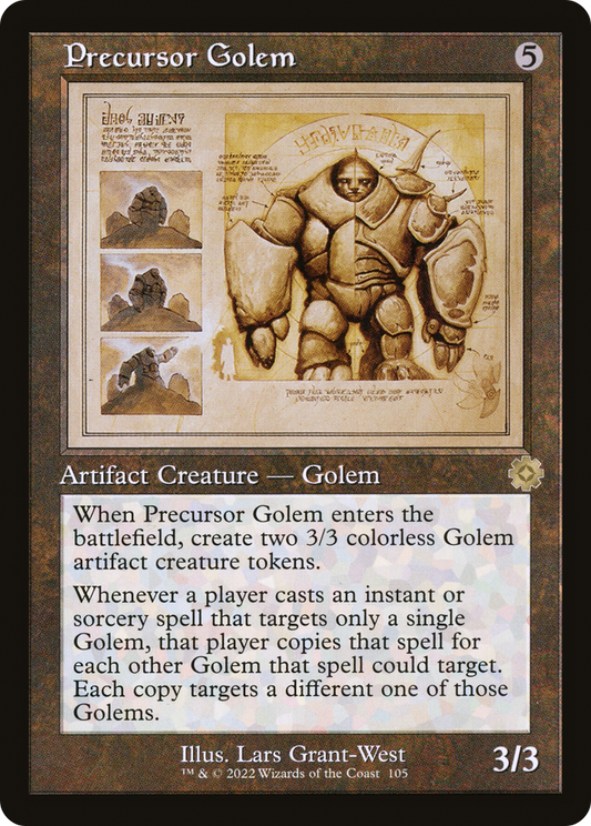 Precursor Golem (BRR-105) - The Brothers' War Retro Artifacts Foil - Premium MTG Single from Wizards of the Coast - Just $0.08! Shop now at Game Crave Tournament Store