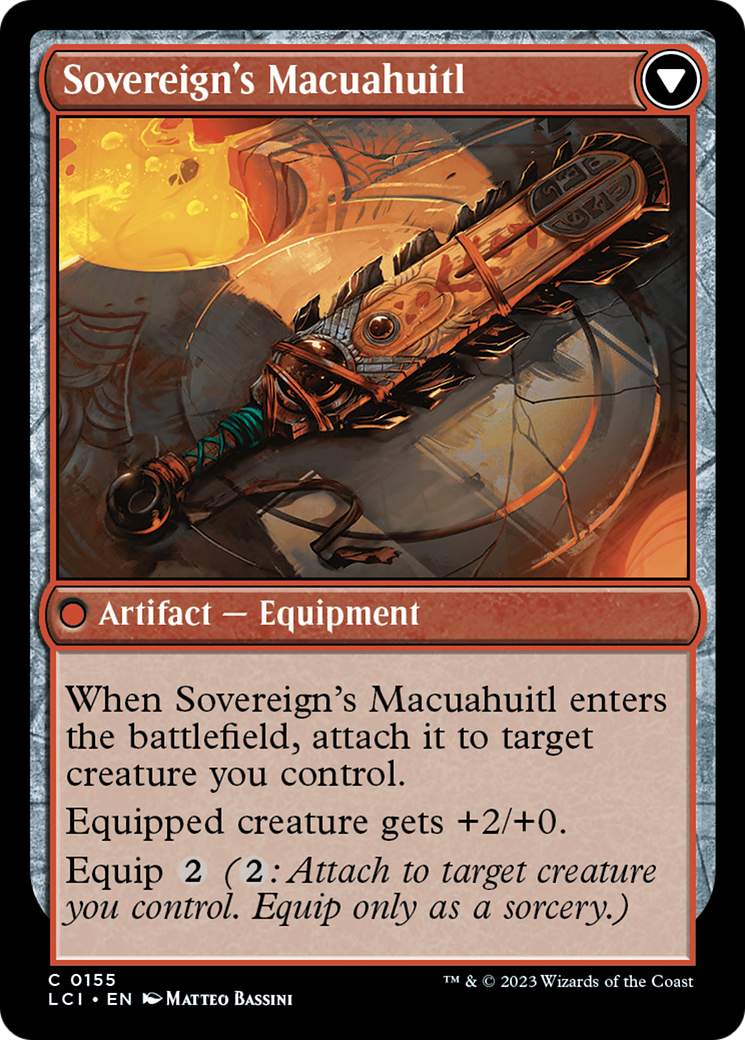 Idol of the Deep King // Sovereign's Macuahuitl (LCI-155) - The Lost Caverns of Ixalan Foil - Premium MTG Single from Wizards of the Coast - Just $0.08! Shop now at Game Crave Tournament Store