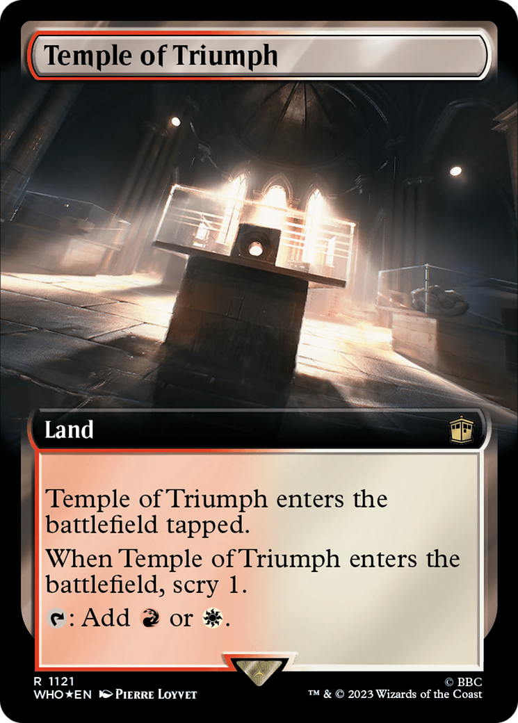 Temple of Triumph (WHO-1121) - Doctor Who: (Extended Art) Foil - Premium MTG Single from Wizards of the Coast - Just $0.11! Shop now at Game Crave Tournament Store