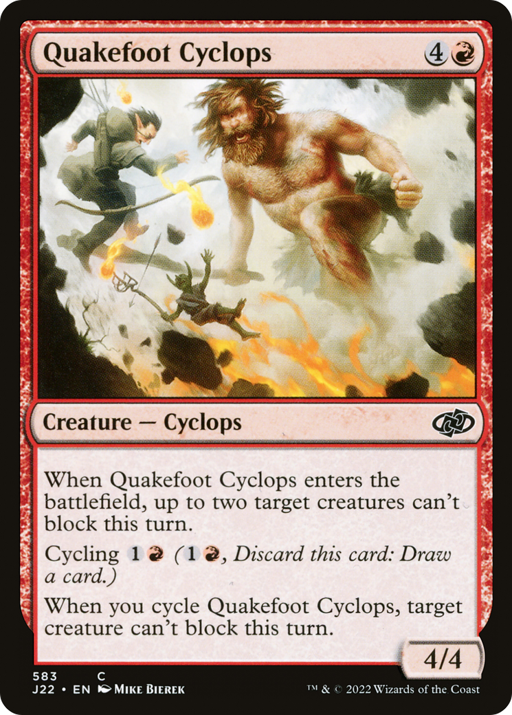 Quakefoot Cyclops (J22-583) - Jumpstart 2022 - Premium MTG Single from Wizards of the Coast - Just $0.25! Shop now at Game Crave Tournament Store