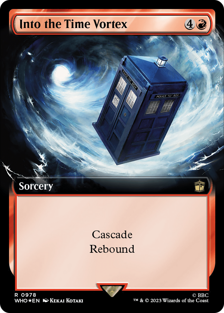 Into the Time Vortex (WHO-978) - Doctor Who: (Extended Art) Foil - Premium MTG Single from Wizards of the Coast - Just $0.57! Shop now at Game Crave Tournament Store