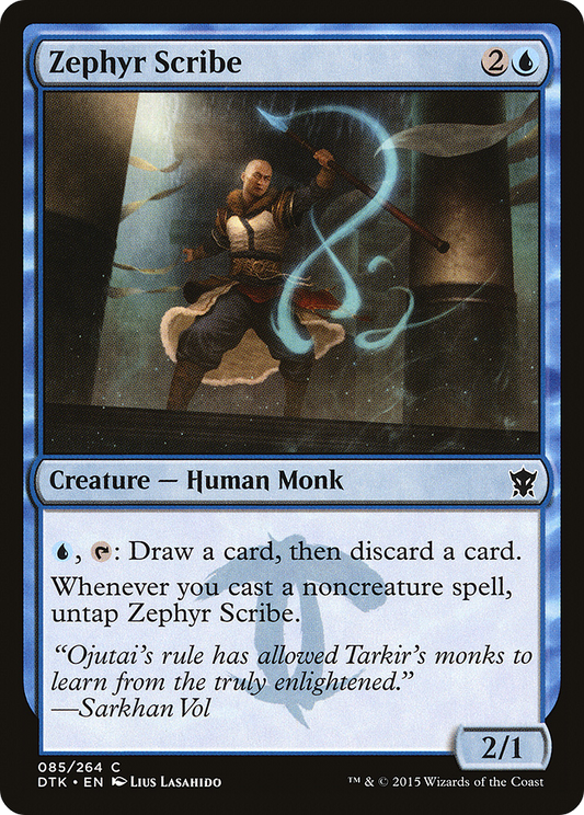 Zephyr Scribe (DTK-085) - Dragons of Tarkir - Premium MTG Single from Wizards of the Coast - Just $0.25! Shop now at Game Crave Tournament Store