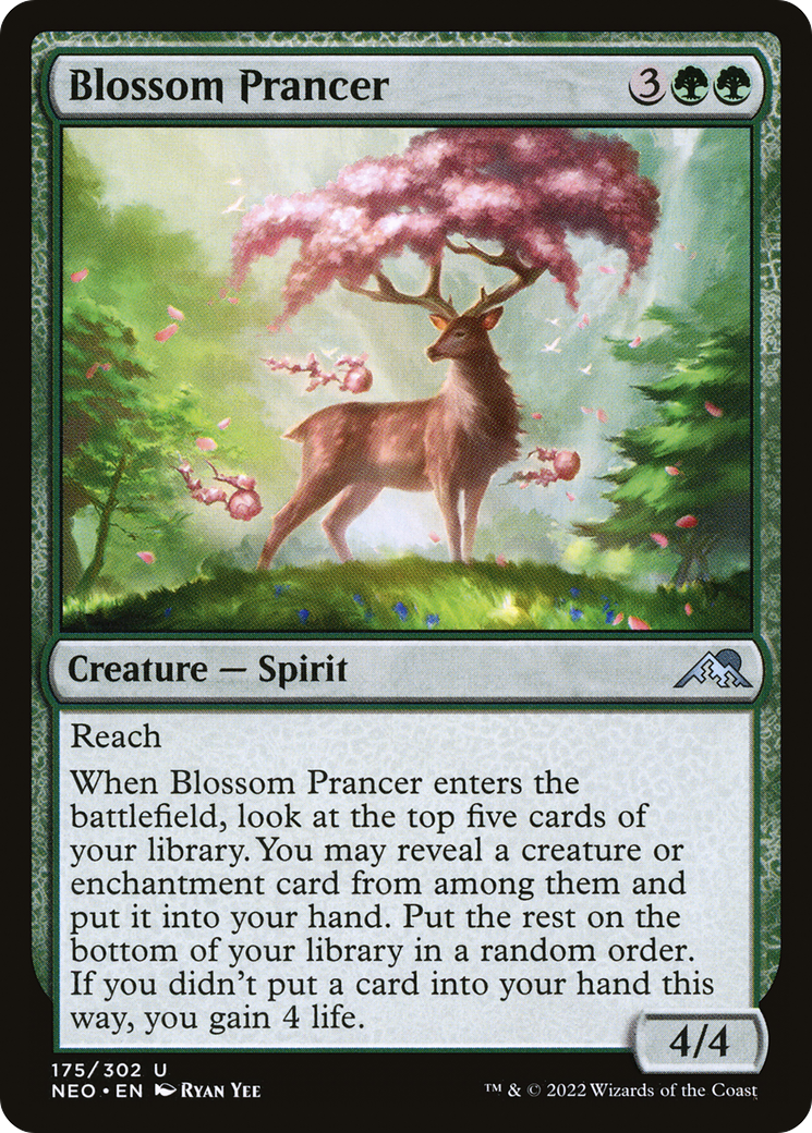 Blossom Prancer (NEO-175) - Kamigawa: Neon Dynasty Foil - Premium MTG Single from Wizards of the Coast - Just $0.25! Shop now at Game Crave Tournament Store
