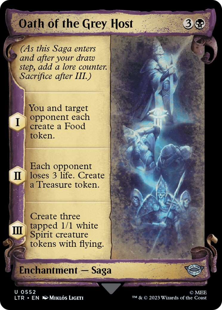 Oath of the Grey Host (LTR-552) - The Lord of the Rings: Tales of Middle-earth: (Showcase) Foil - Premium MTG Single from Wizards of the Coast - Just $0.08! Shop now at Game Crave Tournament Store