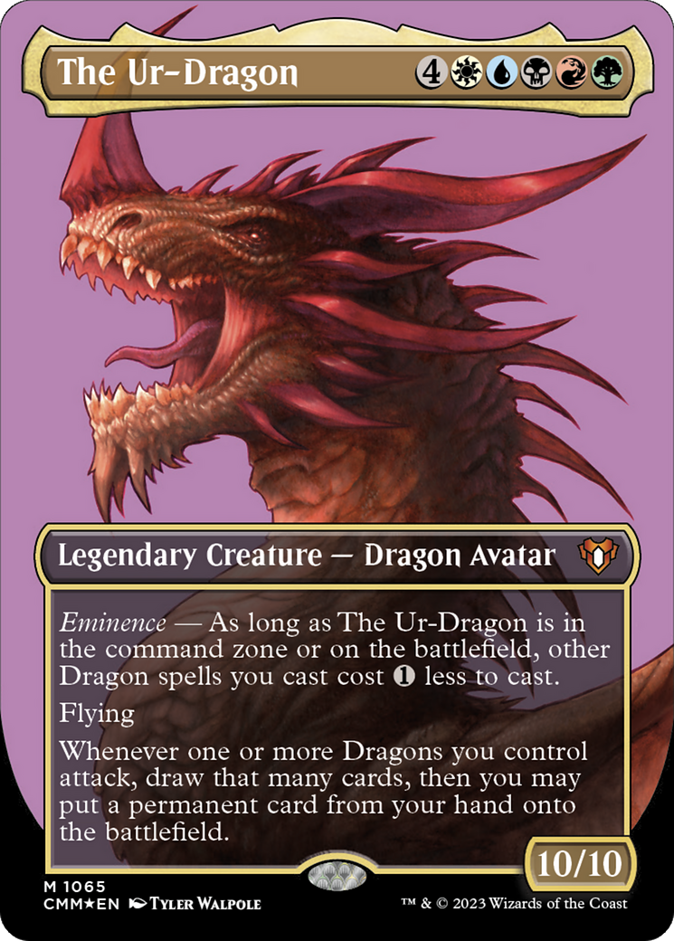 The Ur-Dragon (CMM-1065) - Commander Masters (Borderless) Foil - Premium MTG Single from Wizards of the Coast - Just $29.87! Shop now at Game Crave Tournament Store