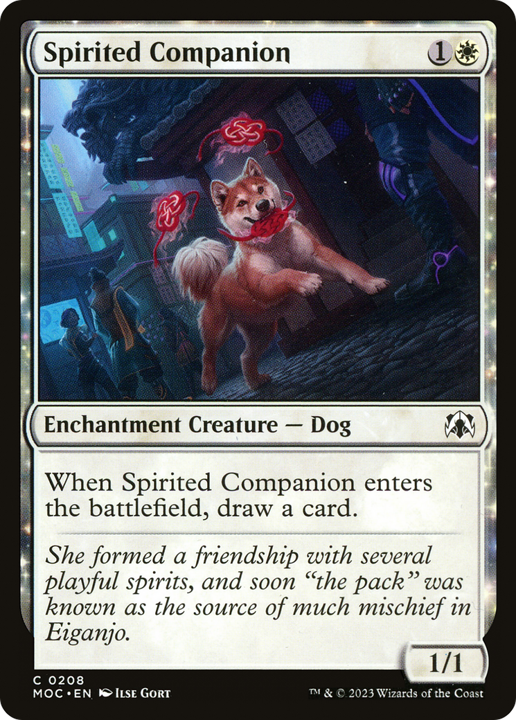 Spirited Companion (MOC-208) - March of the Machine Commander - Premium MTG Single from Wizards of the Coast - Just $0.08! Shop now at Game Crave Tournament Store