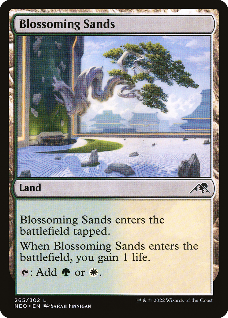Blossoming Sands (NEO-265) - Kamigawa: Neon Dynasty - Premium MTG Single from Wizards of the Coast - Just $0.25! Shop now at Game Crave Tournament Store