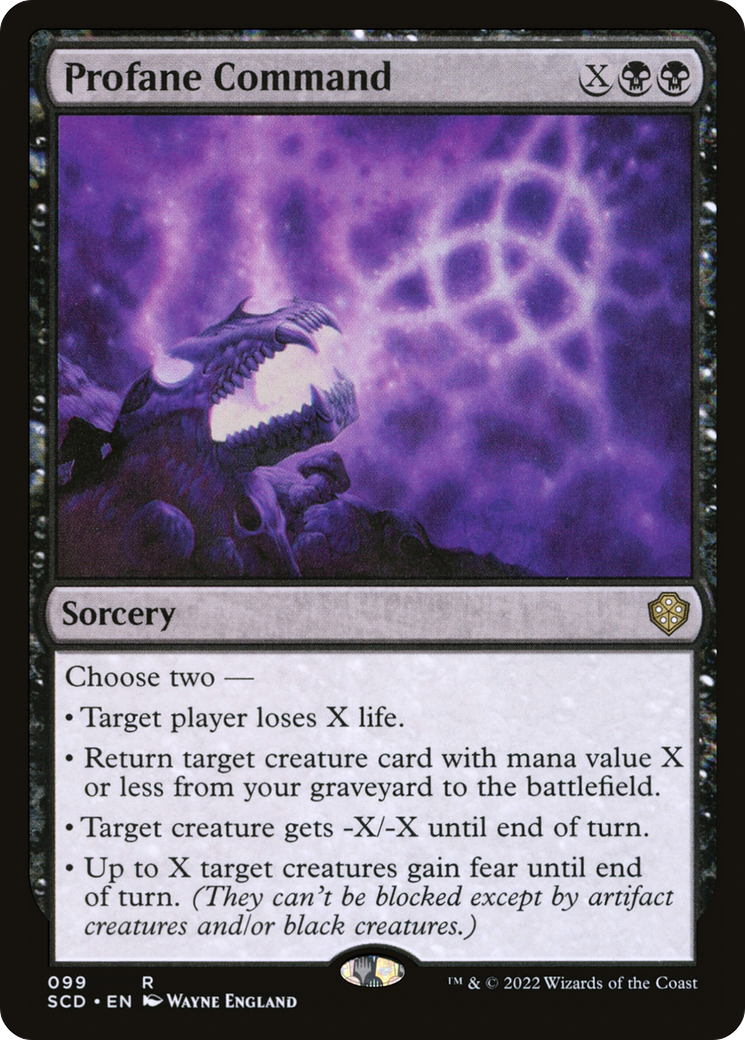 Profane Command (SCD-099) - Starter Commander Decks - Premium MTG Single from Wizards of the Coast - Just $0.08! Shop now at Game Crave Tournament Store