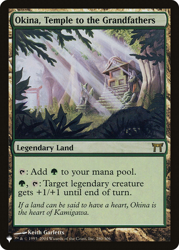 Okina, Temple to the Grandfathers (PLIST-1086) - The List - Premium MTG Single from Wizards of the Coast - Just $4.23! Shop now at Game Crave Tournament Store