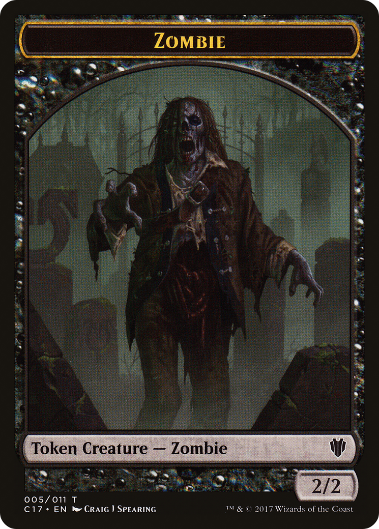 Zombie (TC17-005) - Commander 2017 Tokens - Premium MTG Single from Wizards of the Coast - Just $0! Shop now at Game Crave Tournament Store